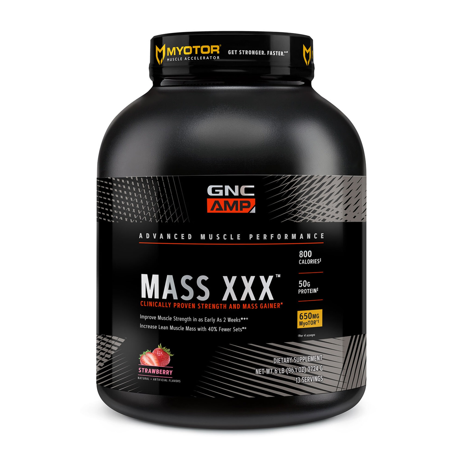 slide 1 of 1, GNC AMP MASS XXX with MyoTor - Strawberry, 1 ct