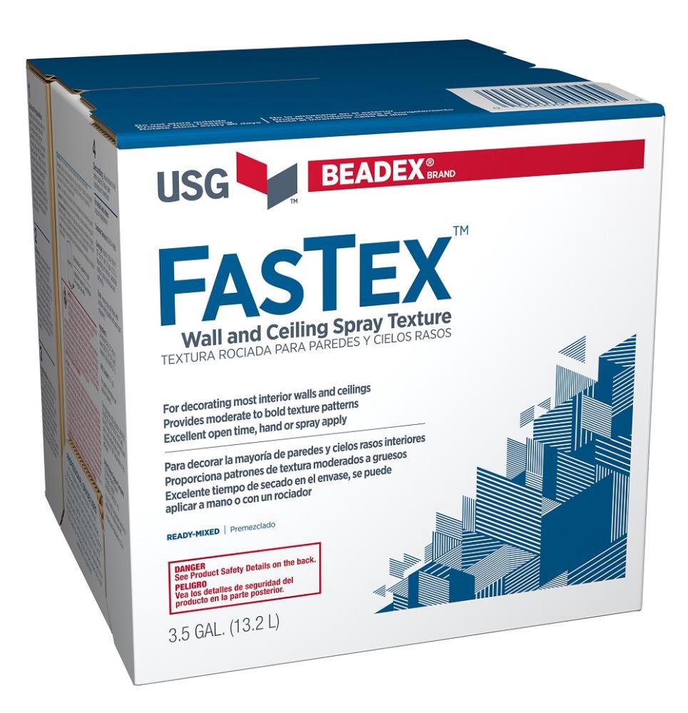 slide 1 of 2, BEADEX Brand Fas-Tex 3.5 Gallon(s) White Multiple finishes Water-based Wall and Ceiling Texture, 1 ct