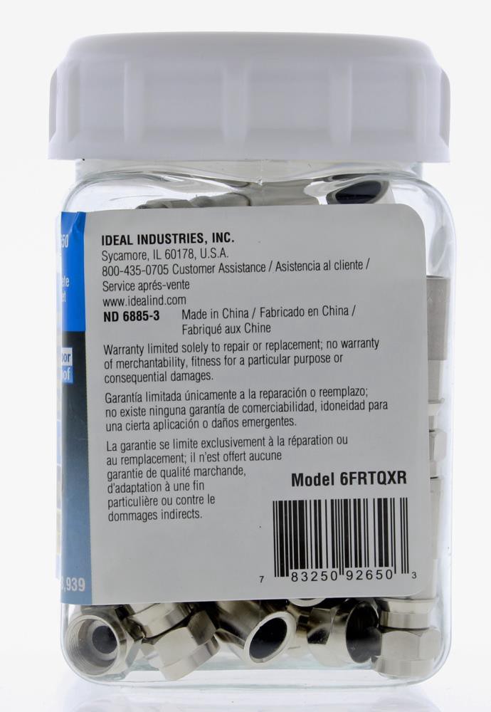 slide 4 of 6, IDEAL 50 -Pack Brass Compression F-connector, 1 ct