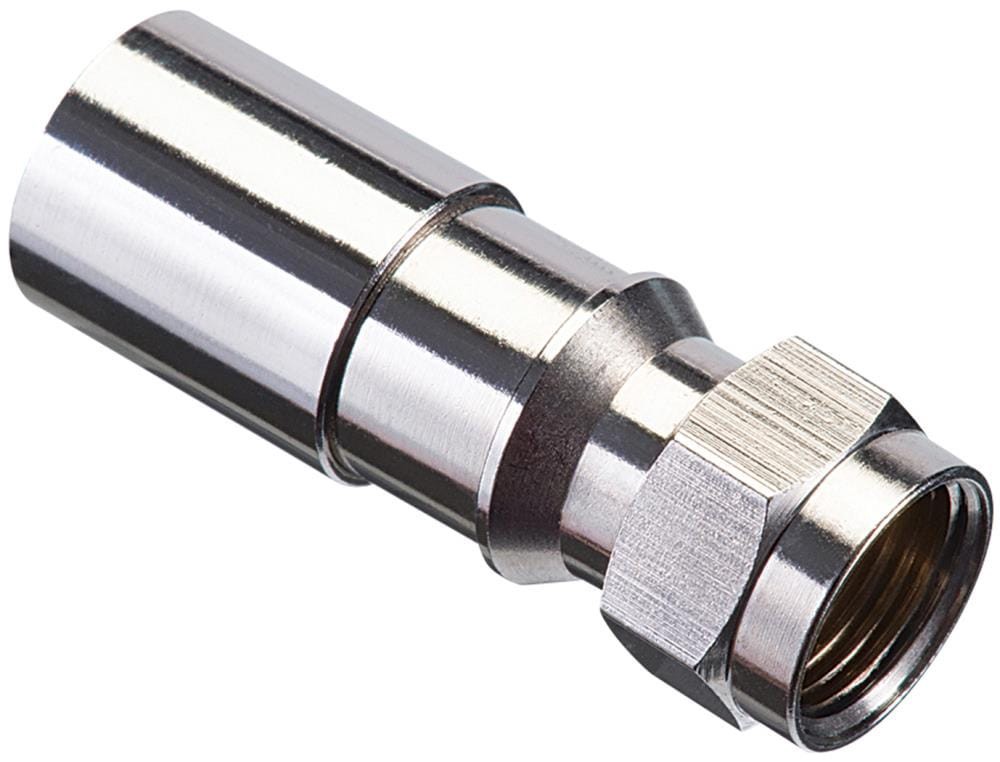 slide 1 of 6, IDEAL 50 -Pack Brass Compression F-connector, 1 ct
