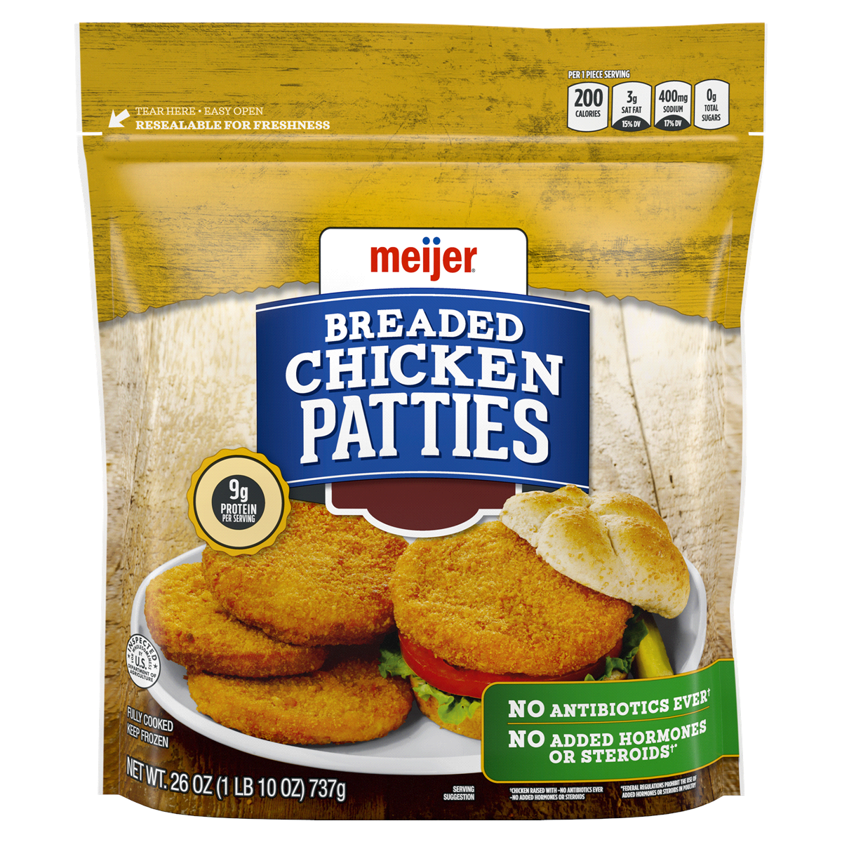 Meijer Chicken Breast Patties 26 oz Shipt
