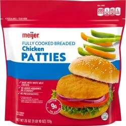 Meijer Fully Cooked Breaded Chicken Patties
