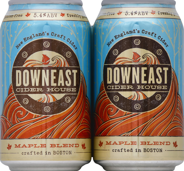 slide 1 of 1, Downeast Cider House, Maple Blend 4Pk, 12 oz