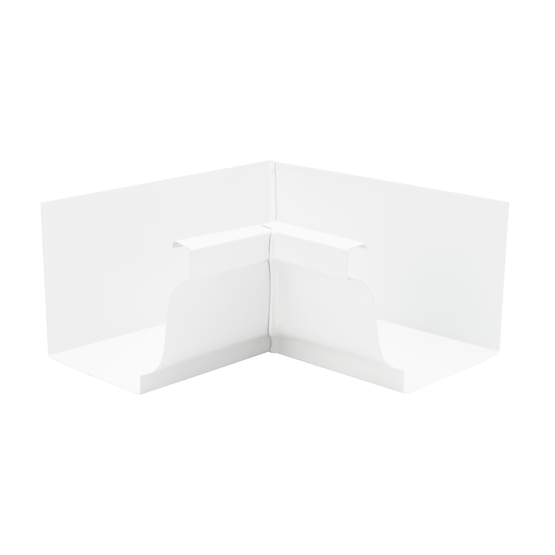 slide 5 of 5, Amerimax Professional Grade 5-in x 7.5-in White Aluminum K style Gutter inside corner, 1 ct
