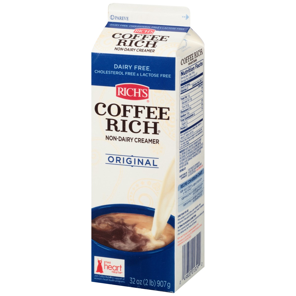 slide 3 of 9, Coffee Rich Original Non-Dairy Creamer 32 fl. oz. Carton, 32 fl oz