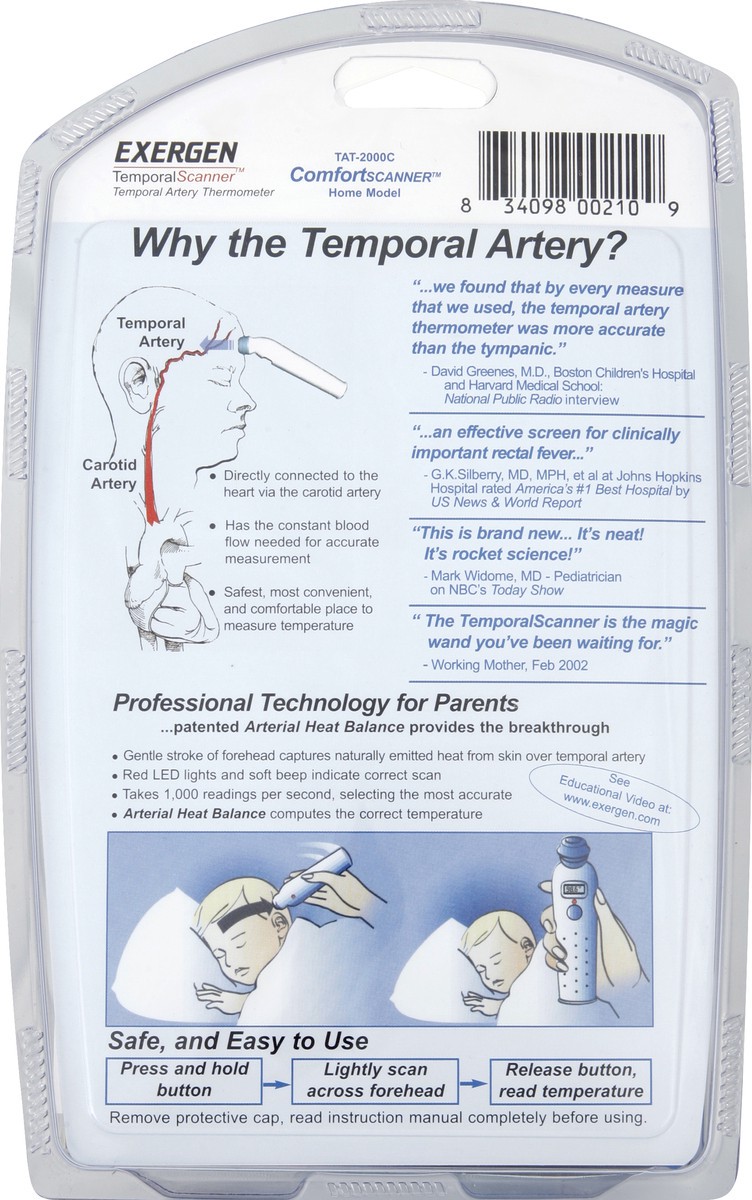 slide 2 of 3, Exergen Temporal Artery Thermometer, 1 ct