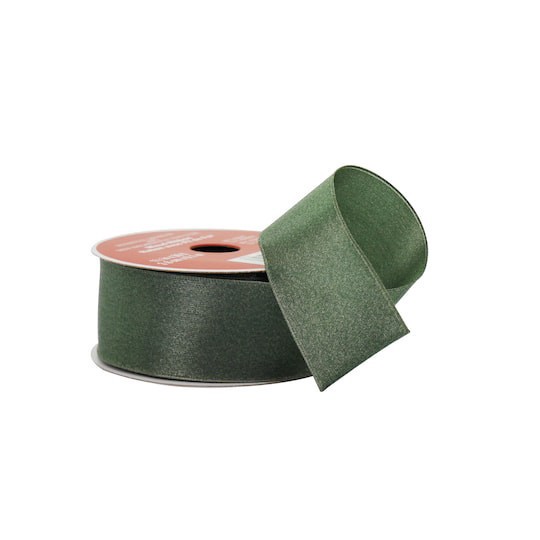 slide 1 of 3, 1.5" X 30ft. Sage Wired Sateen Ribbon By Celebrate It, 1.5 in x 30 ft