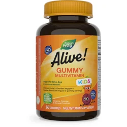 Nature's Way Alive! Kids Cherry, Orange & Grape Flavored Gummy Multivitamin 60 Gummies