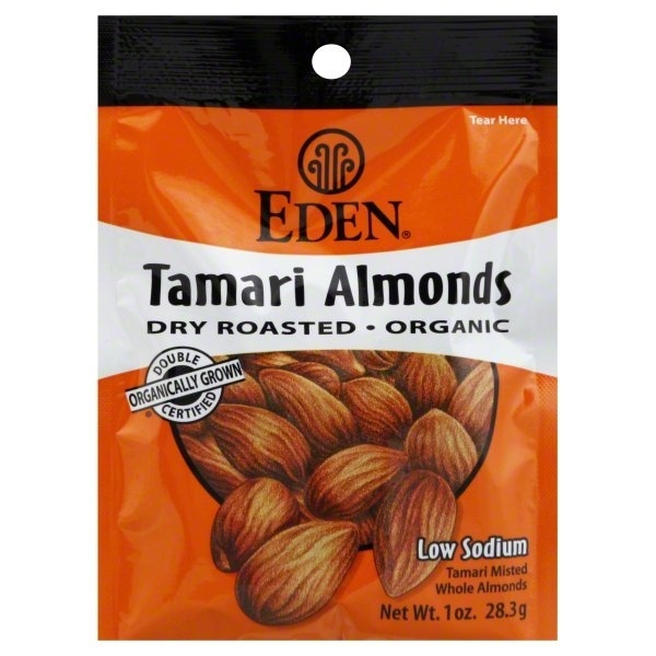 slide 1 of 1, Eden Foods Organic Tamari Almonds, 1 oz