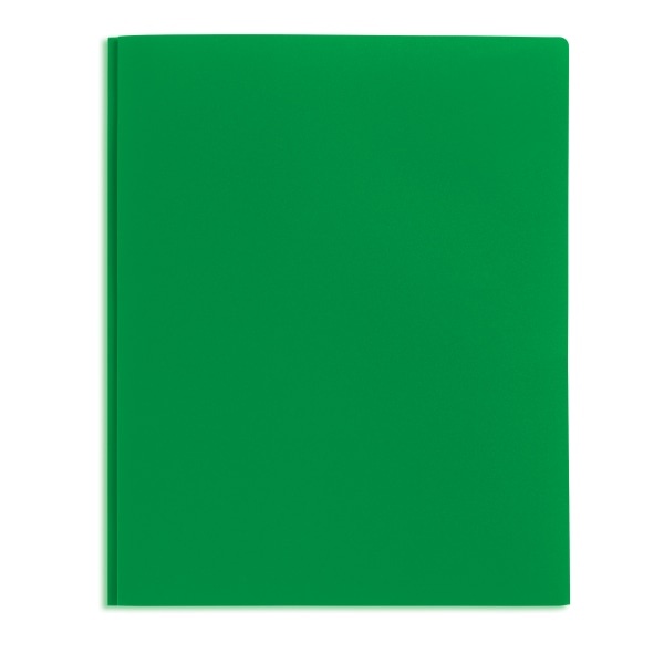 slide 1 of 4, Office Depot Brand 2-Pocket Poly Folder With Prongs, Letter Size, Green, 1 ct