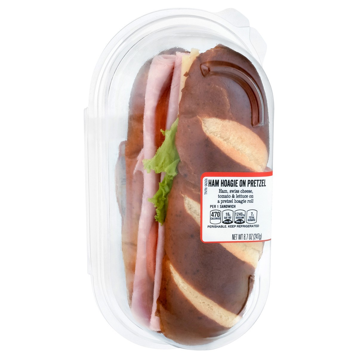 slide 2 of 4, Giant Deli Ham Hoagie on Pretzel Roll, 8.7 oz