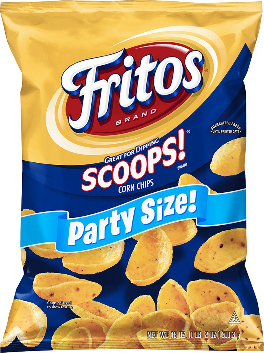 slide 3 of 3, Fritos Scoops Party Size Corn Chips 18 oz, 18 oz