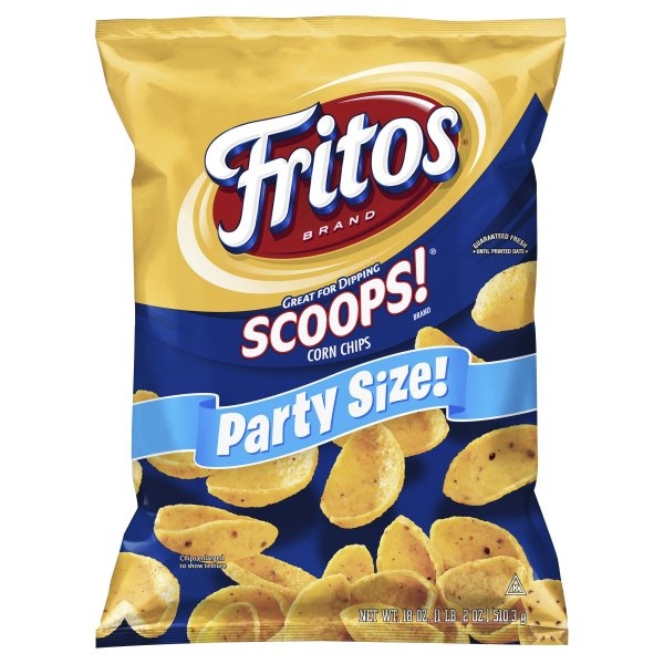 slide 1 of 3, Fritos Scoops! Corn Chips Party Size, 18 oz