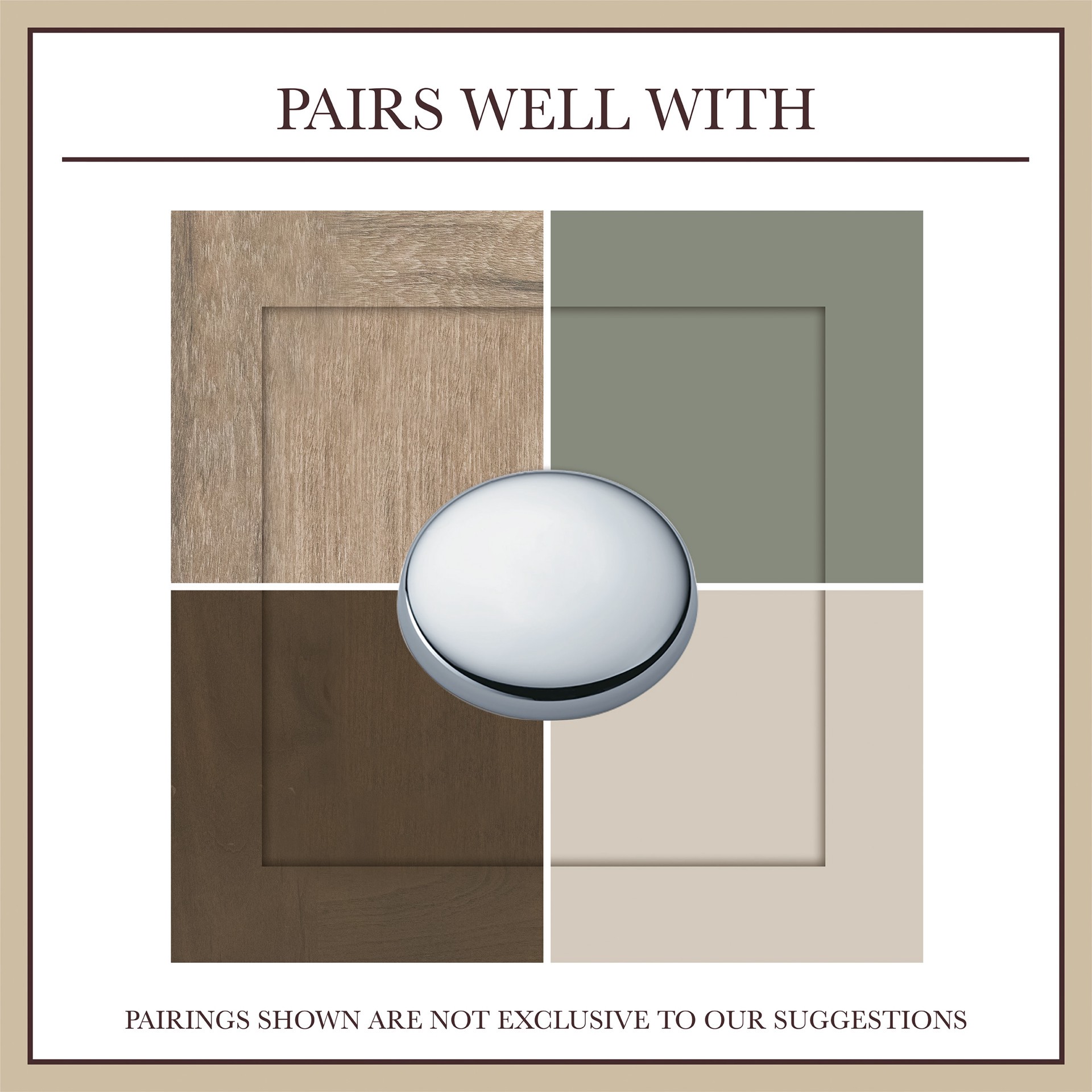 slide 4 of 6, allen + roth Charles 1-3/8-in Chrome and White Round Traditional Cabinet Knob, 1 ct