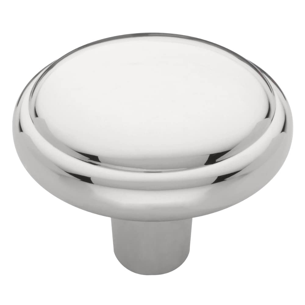 slide 1 of 6, allen + roth Prospero 1-1/4-in Polished Chrome Round Traditional Cabinet Knob, 1 ct
