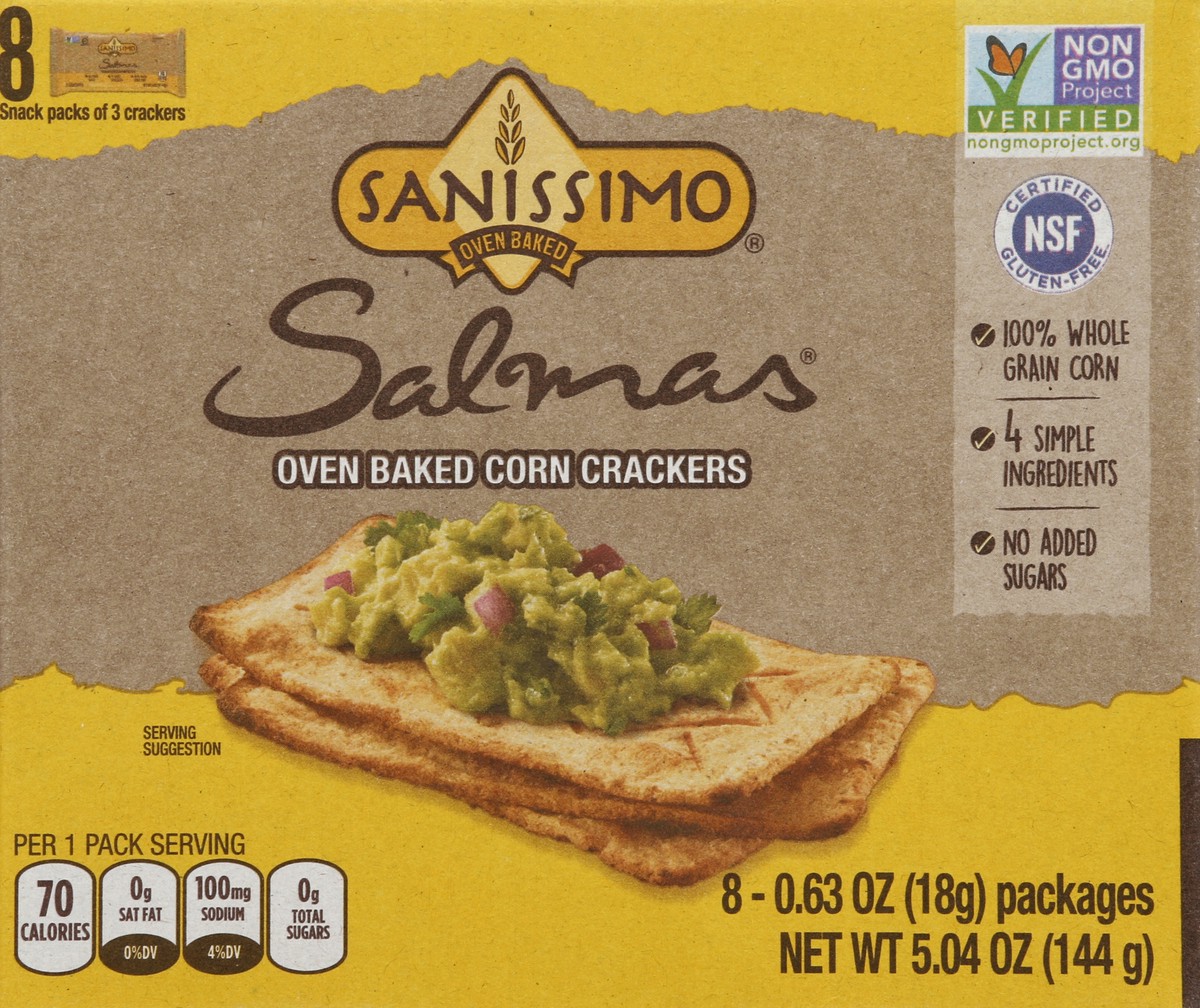 slide 4 of 6, Sanissimo Salmas  Salt Crackers, 5.04 oz