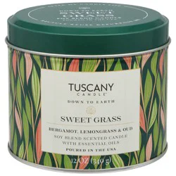 Tuscany Sweet Grass Tin Candle