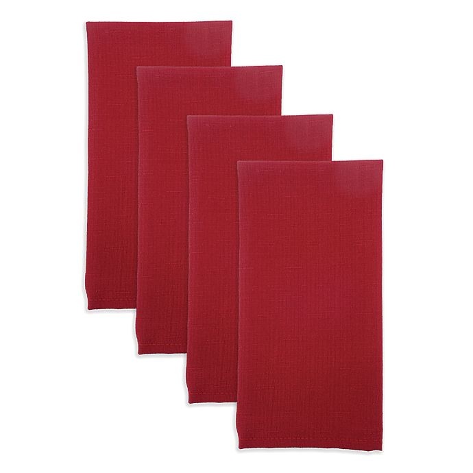 slide 1 of 1, Simply Essential Essentials Solid Color Napkins - Red, 4 ct