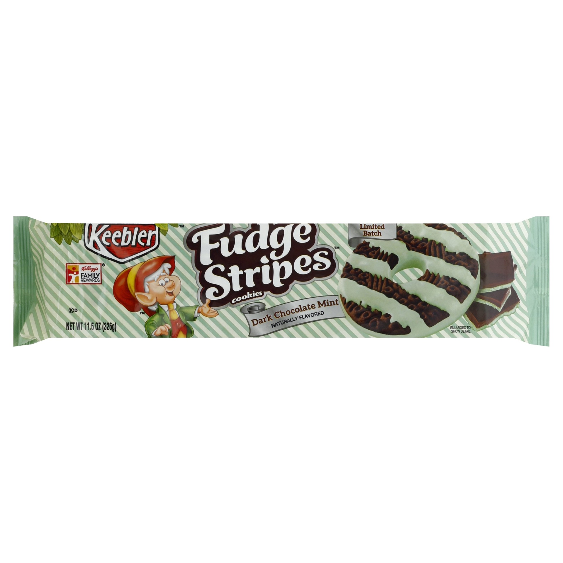 slide 1 of 6, Keebler Dark Chocolate Mint Fudge Stripes Cookies, 11.5 oz