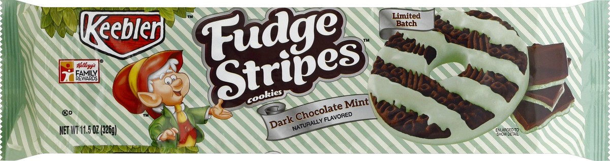 slide 5 of 6, Keebler Dark Chocolate Mint Fudge Stripes Cookies, 11.5 oz