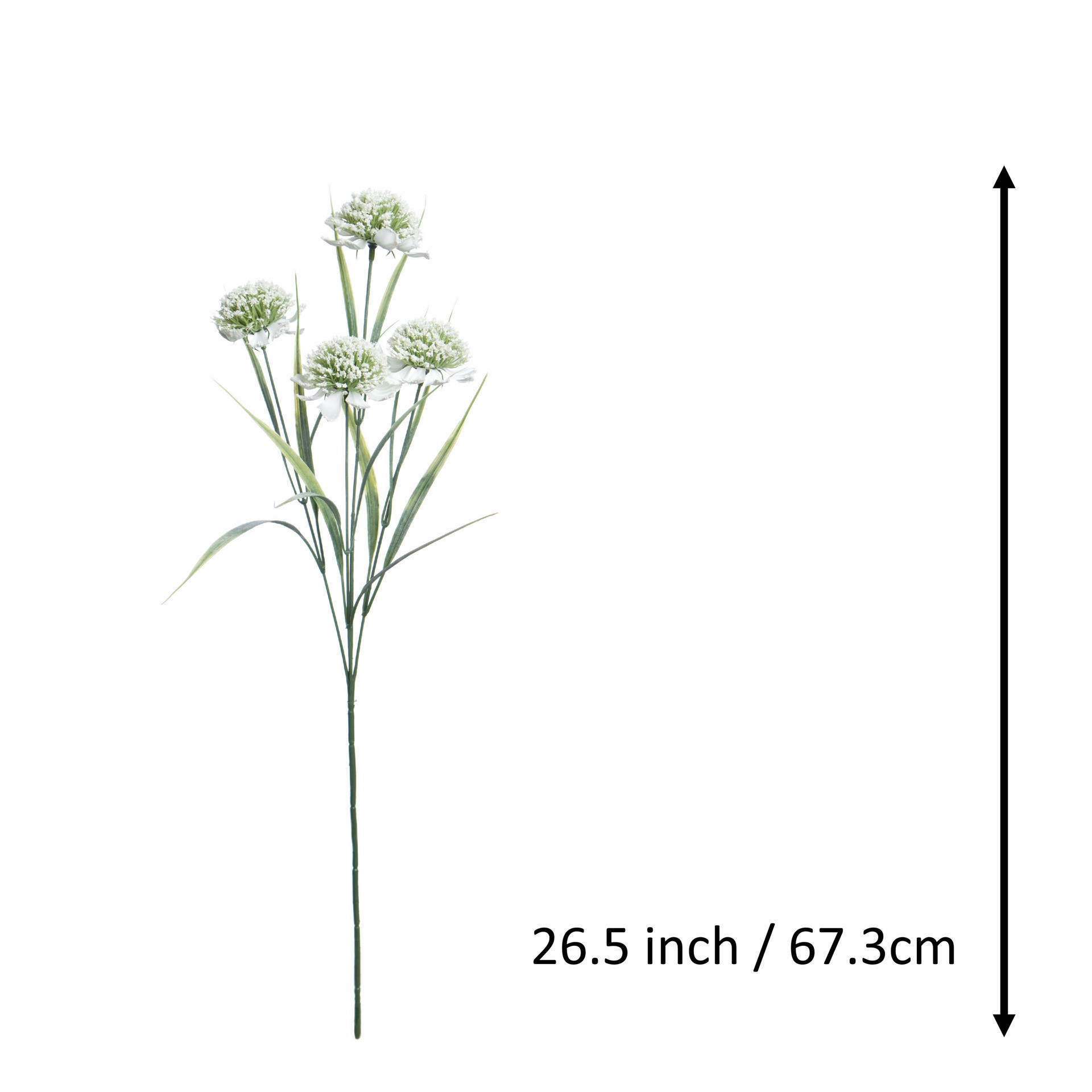 slide 3 of 3, 26.5" White & Green Allium Stem By Ashland, 26.5 in