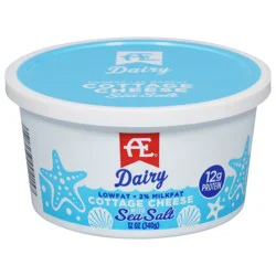 AE Dairy Lowfat 2% Milkfat Cottage Cheese with Sea Salt 12 oz