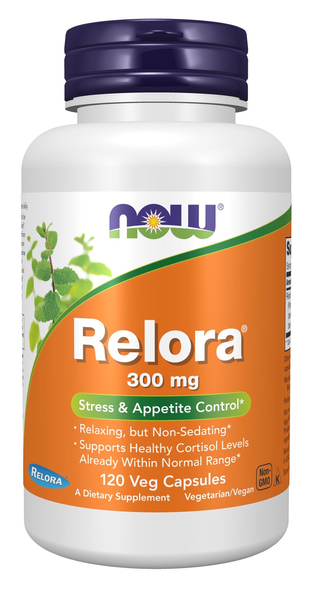 slide 1 of 4, NOW Relora 300 mg - 120 Veg Capsules, 120 ct