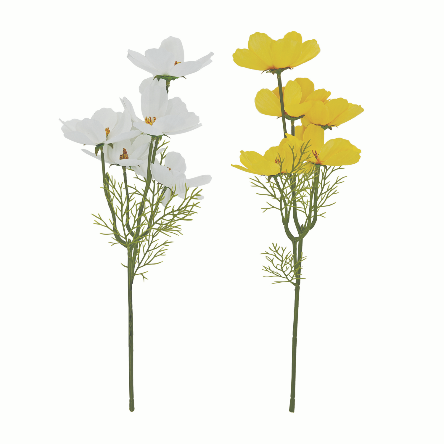 slide 1 of 3, Artificial Wild Flower Fake Cosmos With Long Stem Faux Silk Flowers 2 Ast, 20 in h