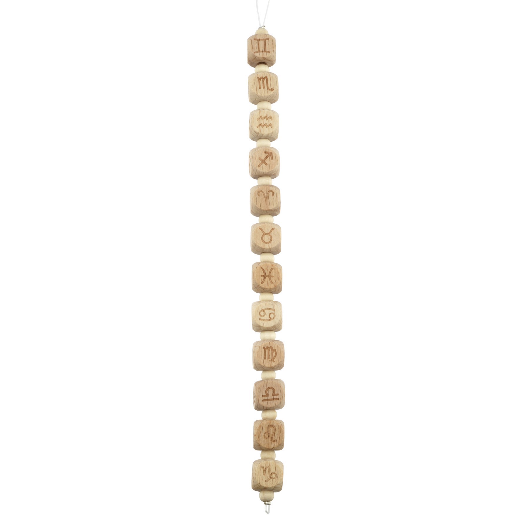 slide 2 of 3, Natural Zodiac Wood Cube Beads, 11mm By Bead Landing, 11mm