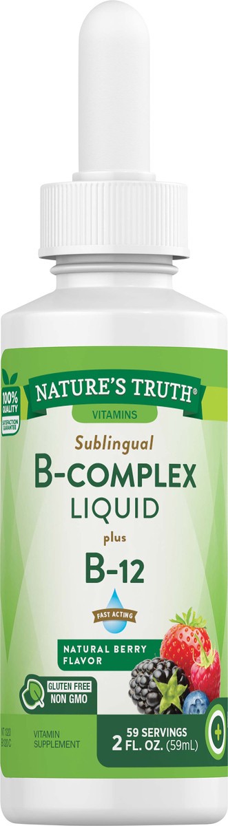 slide 4 of 5, Nature's Truth B-Complex Liquid plus B-12, 2 oz