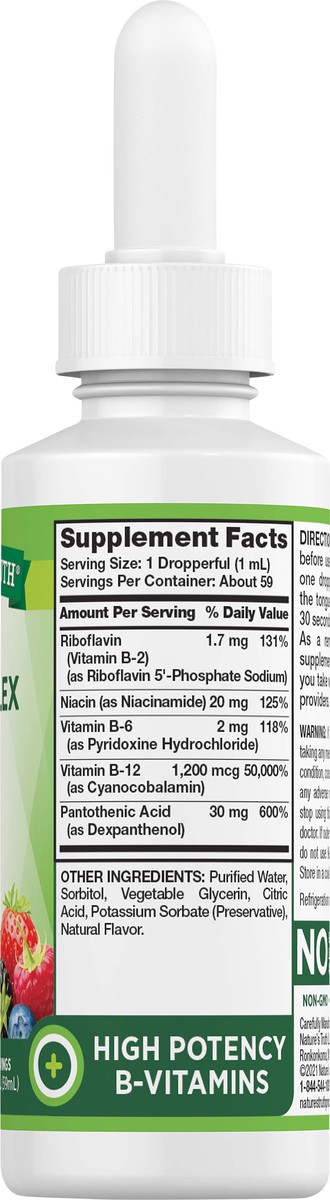 slide 2 of 5, Nature's Truth B-Complex Liquid plus B-12, 2 oz