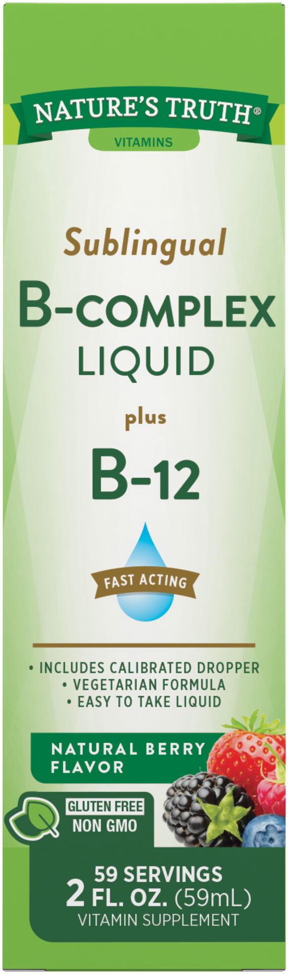 slide 1 of 5, Nature's Truth B-Complex Liquid plus B-12, 2 oz