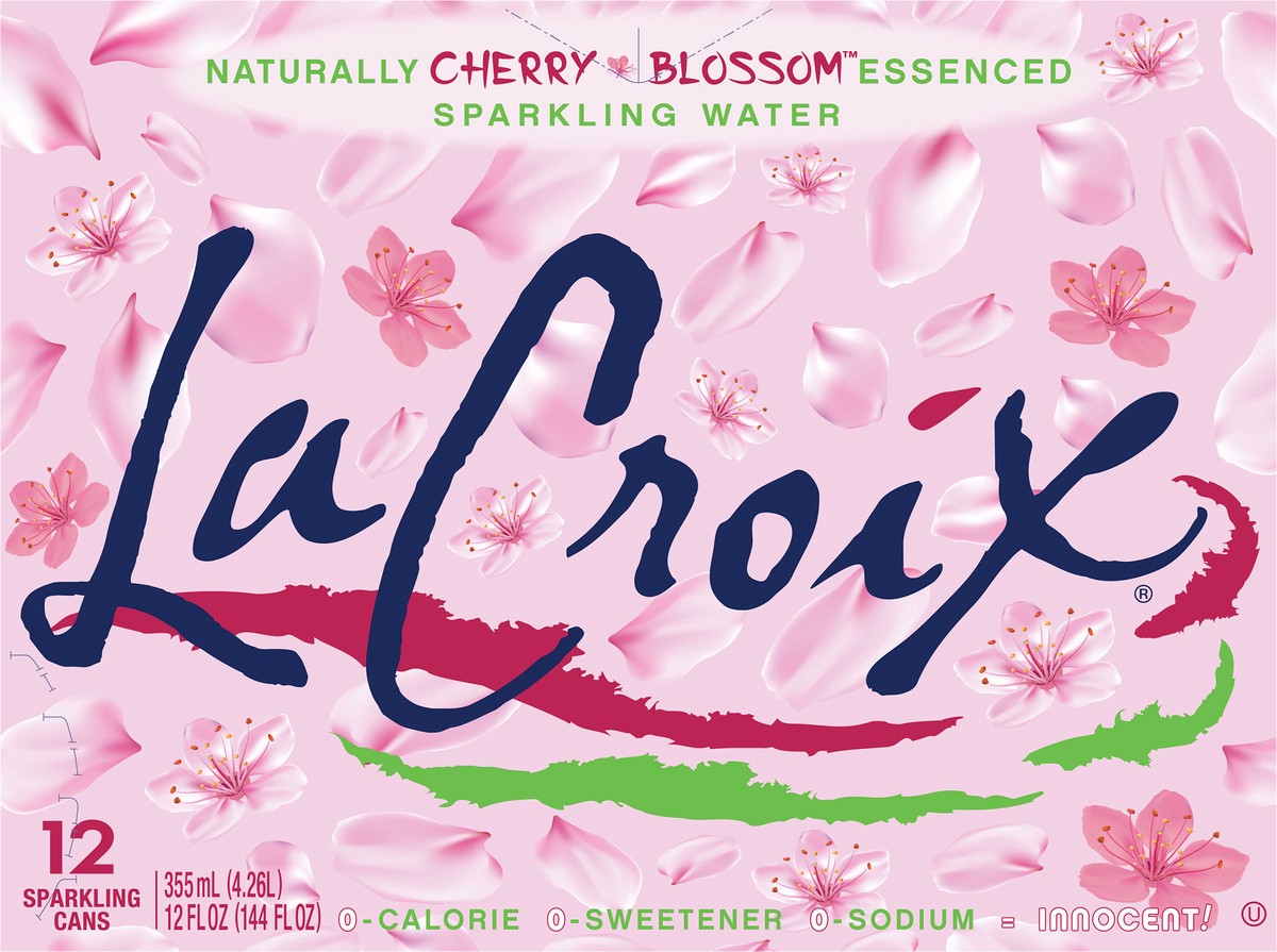 slide 9 of 11, La Croix Cherry Blossom - 144 fl oz, 1 ct