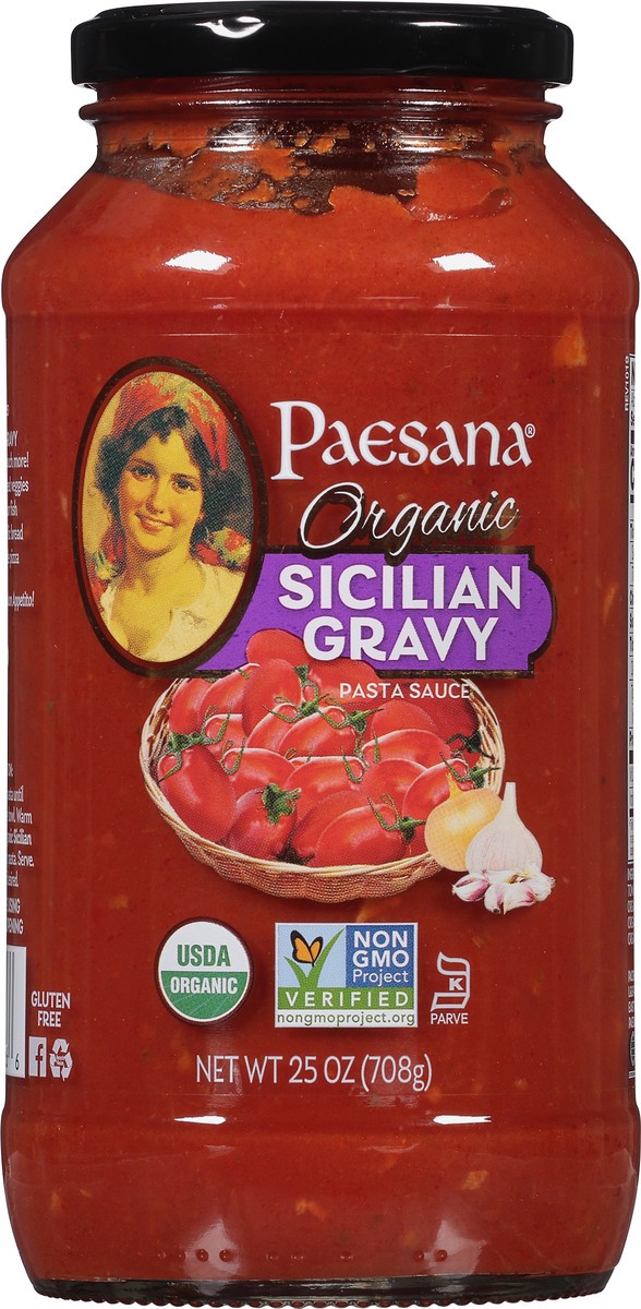 slide 6 of 9, Paesana Organic Sicilian Gravy Pasta Sauce 25 oz, 25 oz