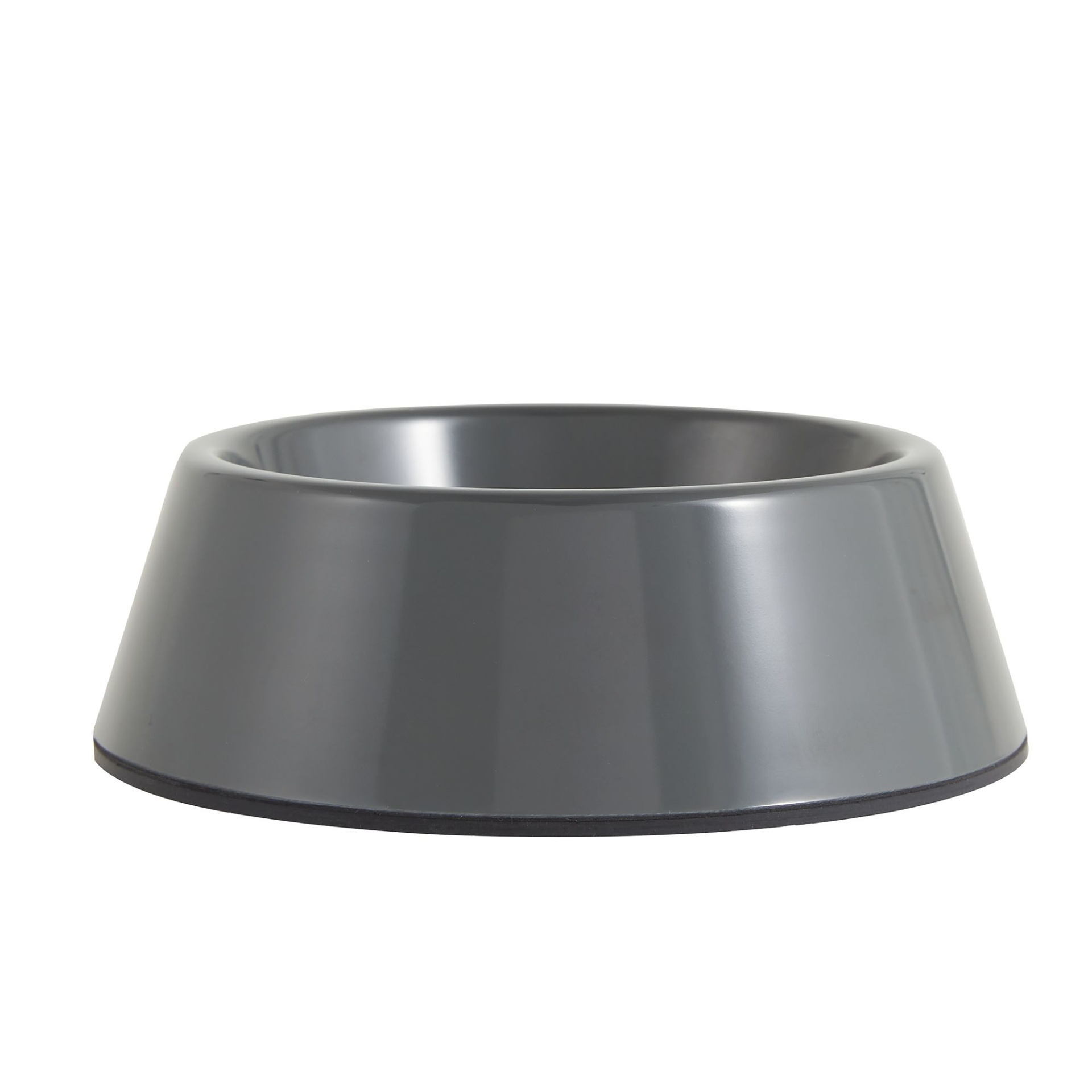 slide 1 of 1, Whisker City Solid Dark Grey Melamine Cat Bowl, 12 fl oz