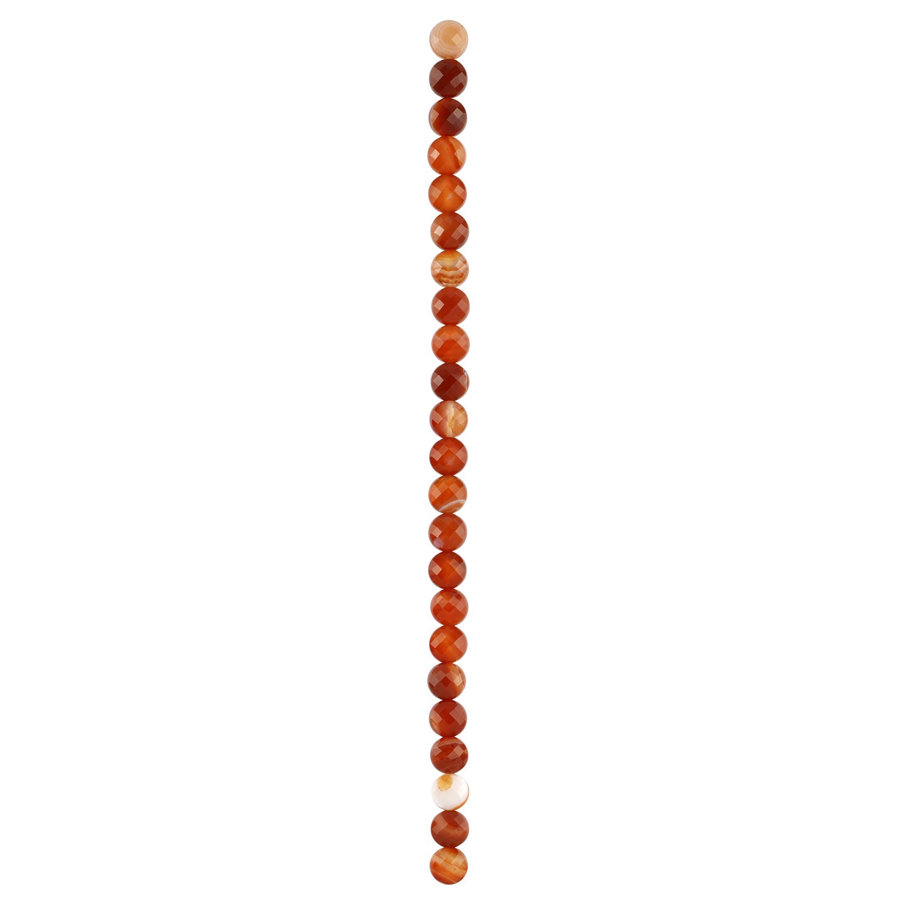 slide 2 of 3, Red Faceted Agate Round Coin Beads, 8mm By Bead Landing, 8mm