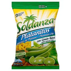 Iberia Soldanza Platanitos Chips with Lime - 2.5 oz