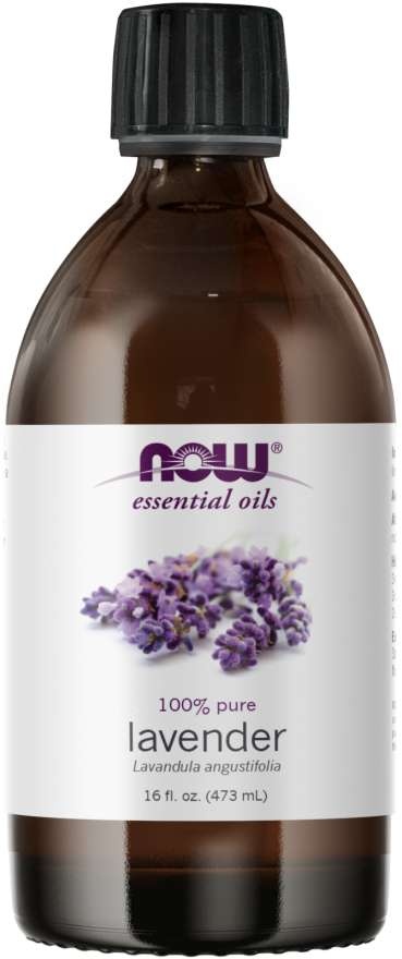 slide 1 of 1, NOW Essential Oils, Lavender Oil, Soothing Aromatherapy Scent, Steam Distilled, 100% Pure, Vegan, 16 fl oz