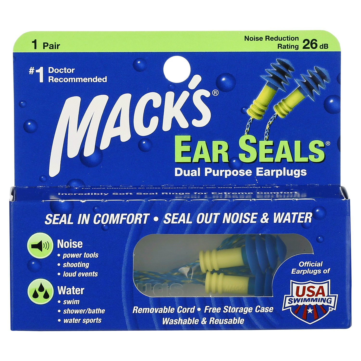 slide 1 of 2, Mack's Macks Ear Seals Earplugs, 1 ct