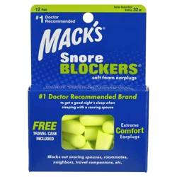 Mack&#x27;s Snore Blockers Soft Foam Earplugs