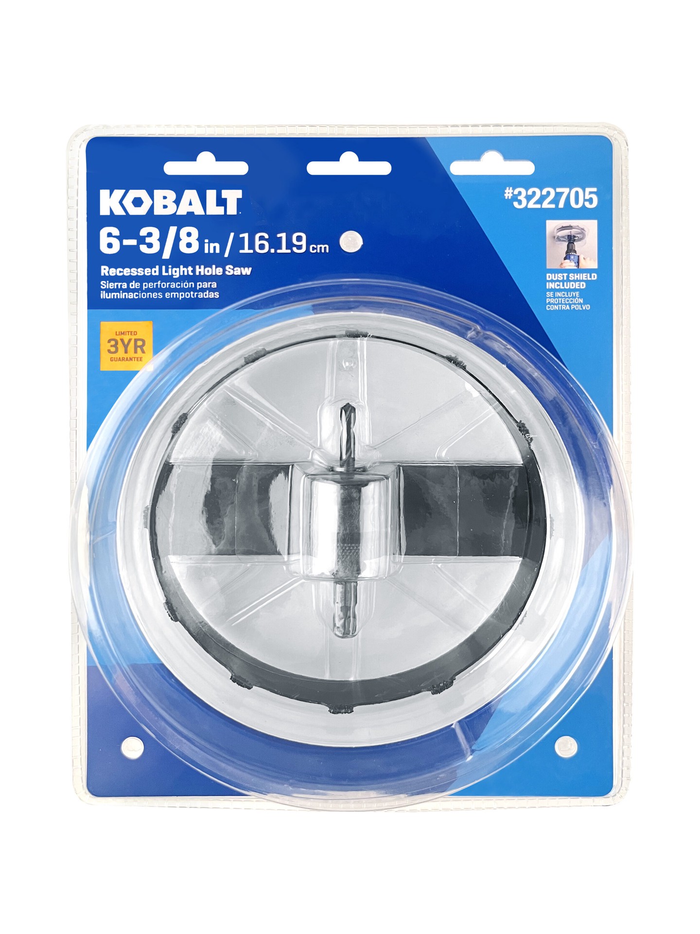 slide 5 of 6, Kobalt 6-3/8-in Carbide-grit Arbored Recessed lighting hole saw, 1 ct