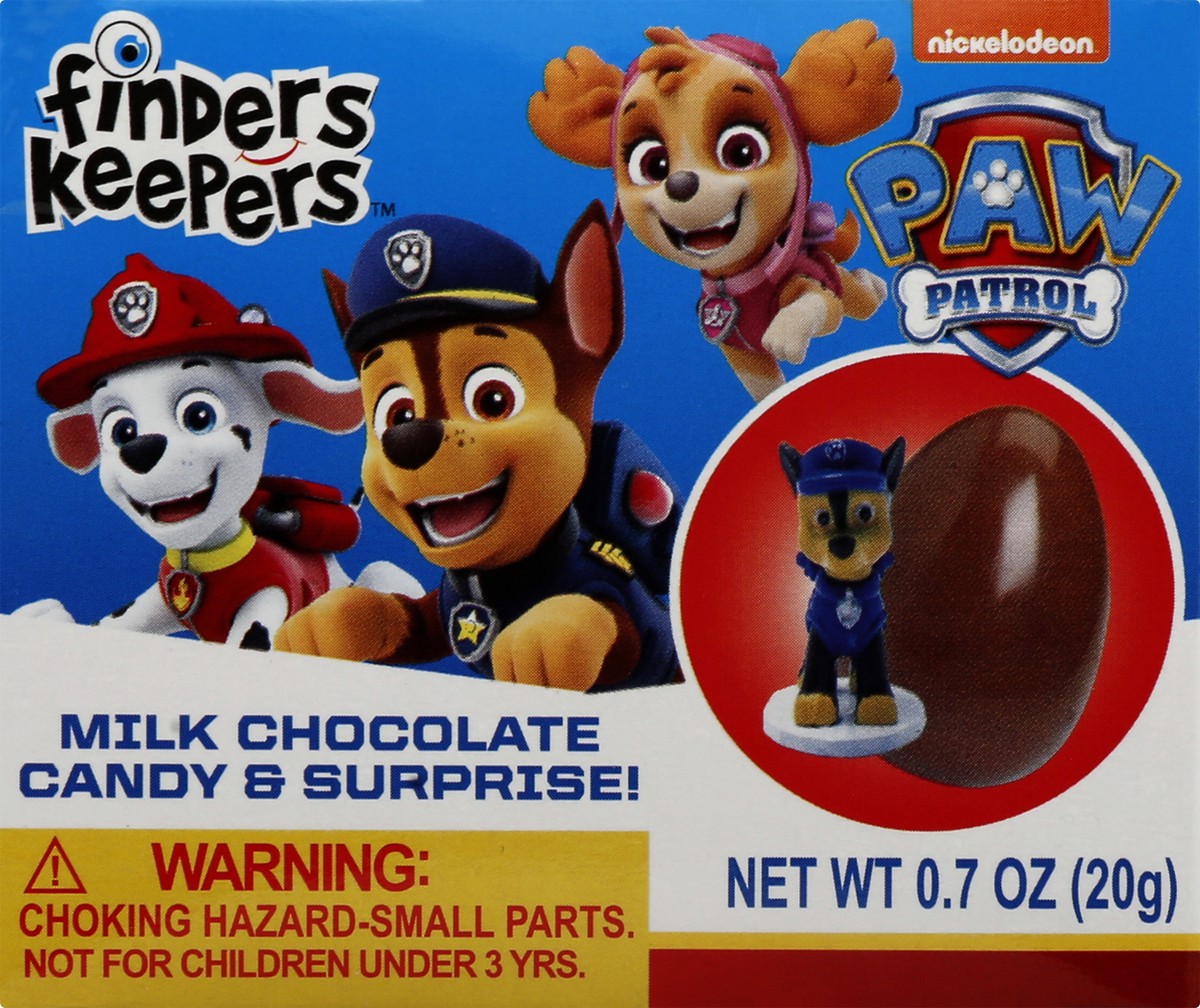 slide 1 of 2, Finders Keepers Paw Patrol Milk Chocolate Candy & Surprise 0.7 oz, 0.7 oz