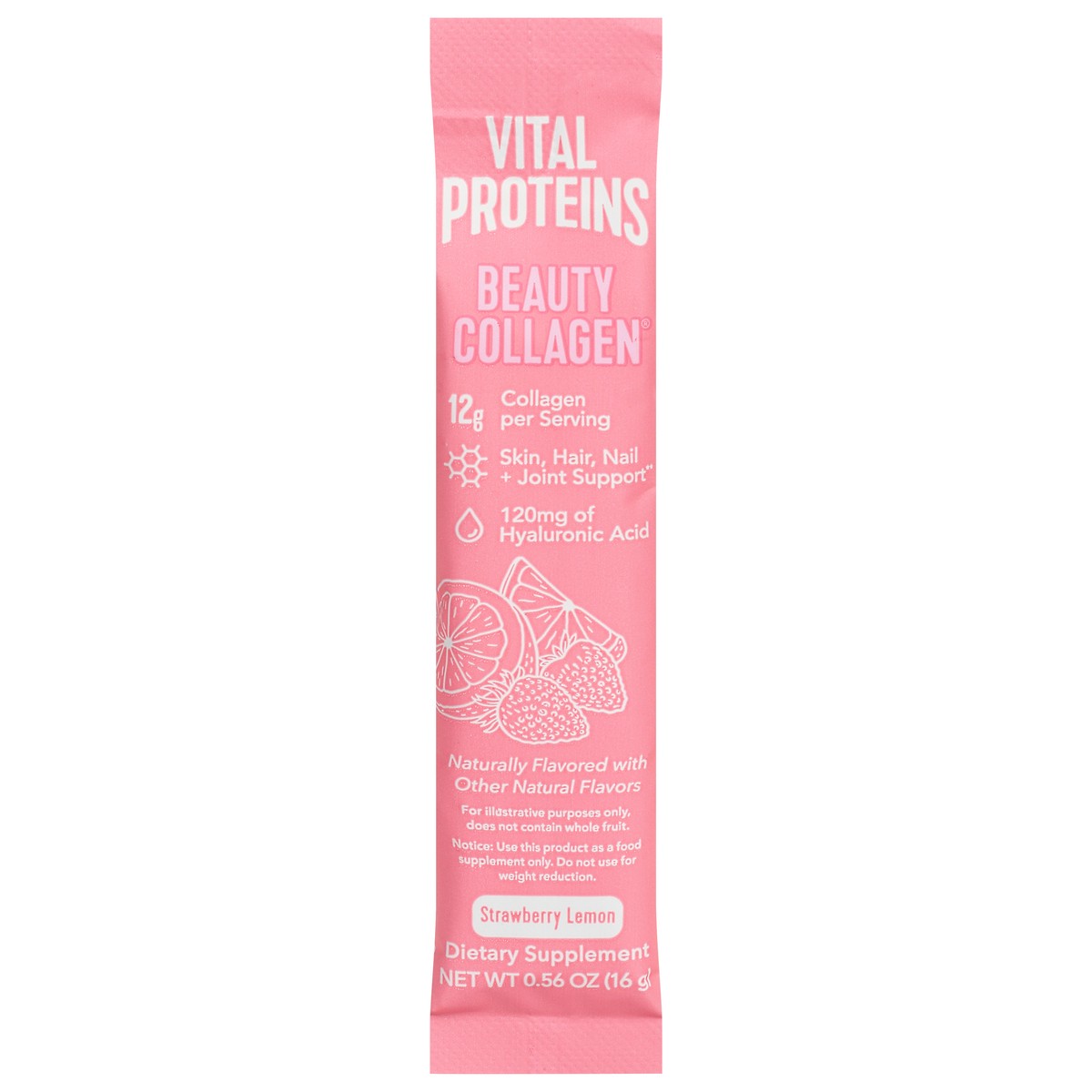 slide 1 of 12, Vital Proteins Strawberry Lemon Beauty Collagen 0.56 oz, 0.56 oz