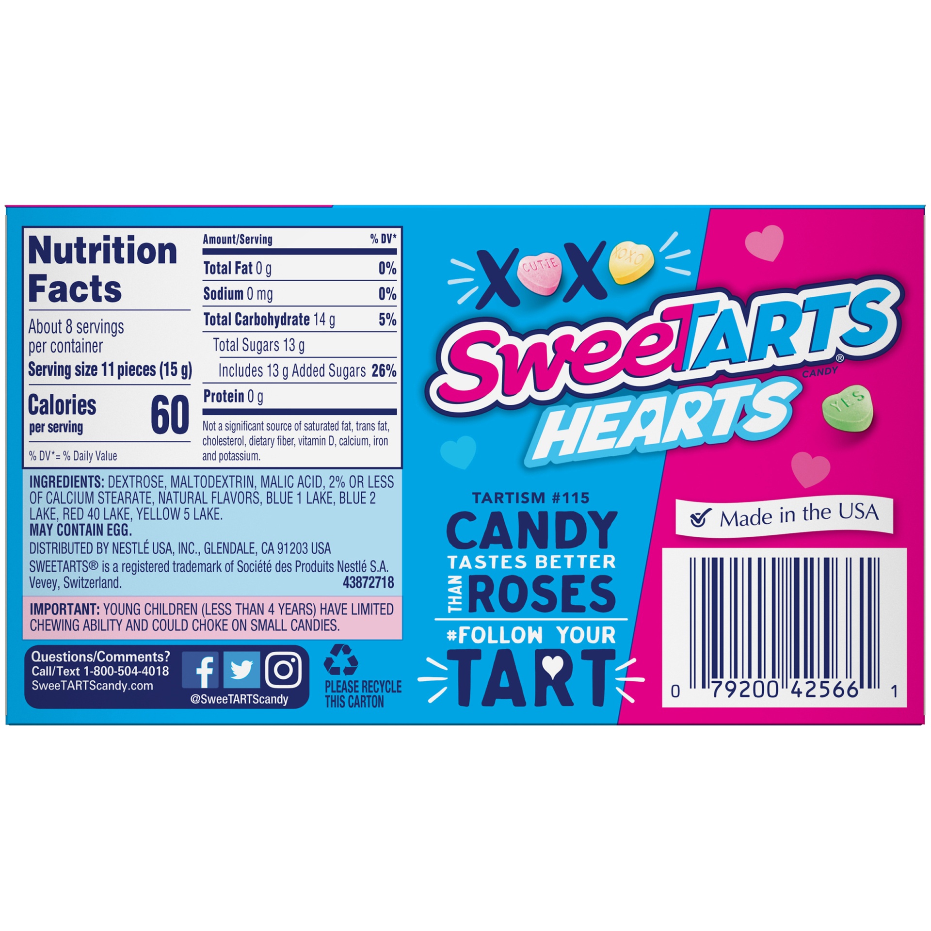 slide 6 of 8, SweeTARTS Lollipops And Hard Candy Valentine's Day, 4.5 oz