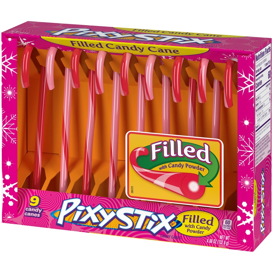 slide 3 of 8, PIXY STIX Filled Candy Canes, 4.68 oz