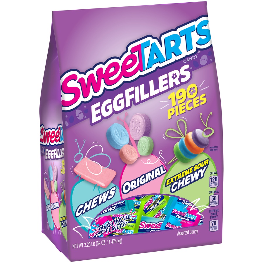 slide 2 of 8, SweeTARTS Easter Egg Fillers, 190 ct; 52 oz