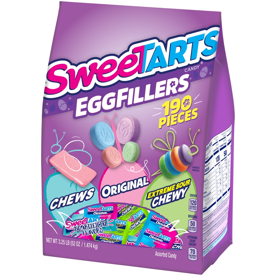 slide 3 of 8, SweeTARTS Easter Egg Fillers, 190 ct; 52 oz