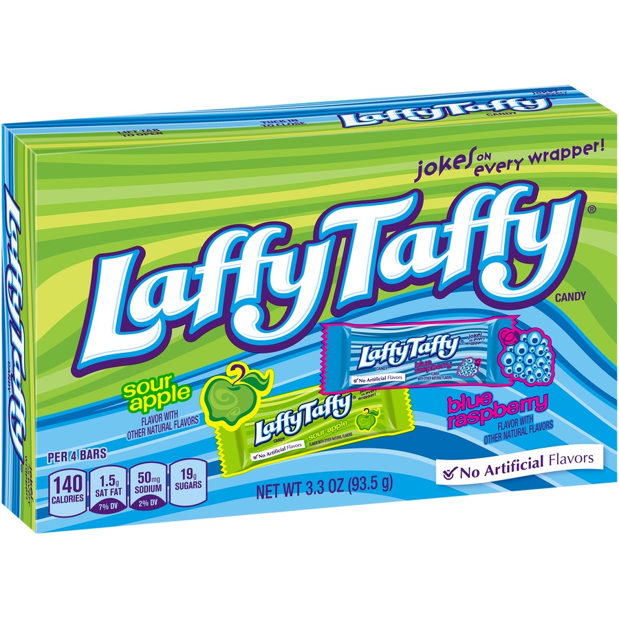 slide 4 of 8, Laffy Taffy Sour Apple & Blue Raspberry Candy Variety Pack, 33 oz