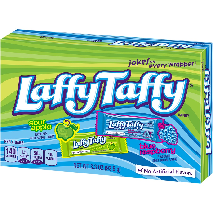 slide 6 of 8, Laffy Taffy Sour Apple & Blue Raspberry Candy Variety Pack, 33 oz