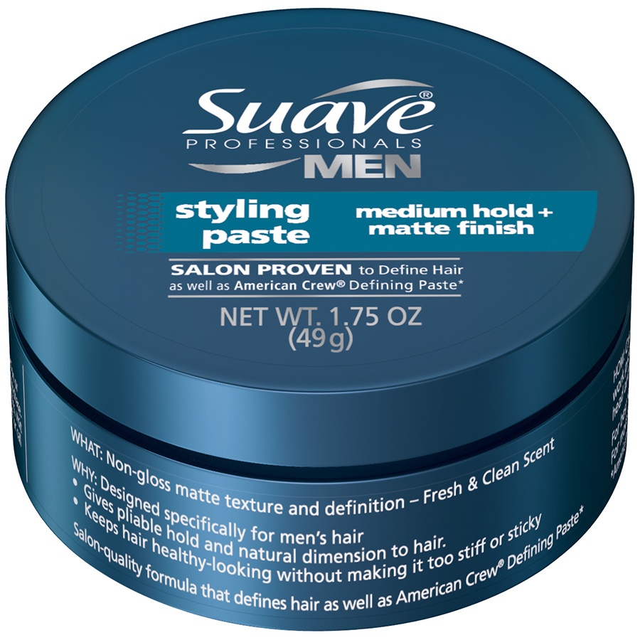 slide 2 of 2, Suave Professionals Men Styling Paste, 7 oz